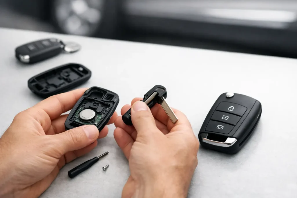 Cambio de carcasa llave auto sin complicaciones
